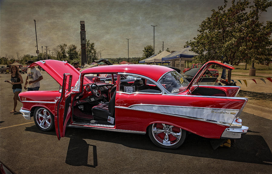 Transportation Photograph - Red 1957 Chevrolet by Tony  Colvin