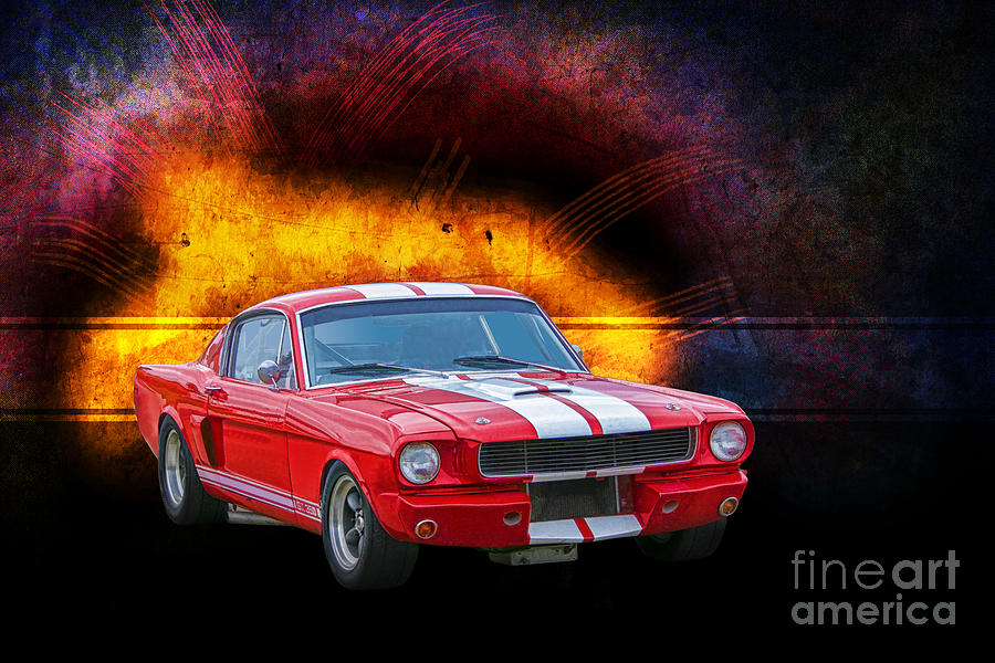 Red 1966 Mustang Fastback Photograph by Stuart Row