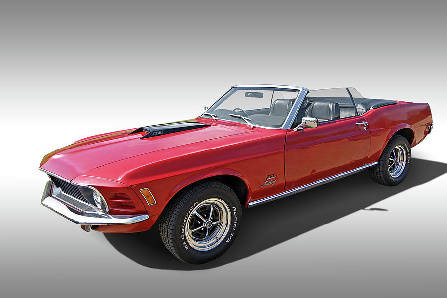 Red 1970 Mach 1 Mustang 351 Cleveland Photograph by Gill Billington