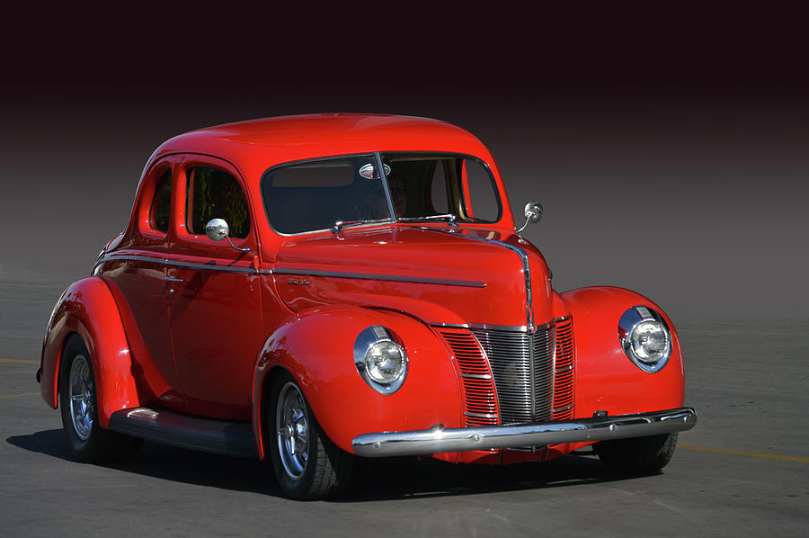 Red 40 Ford Coupe Photograph by Bill Dutting