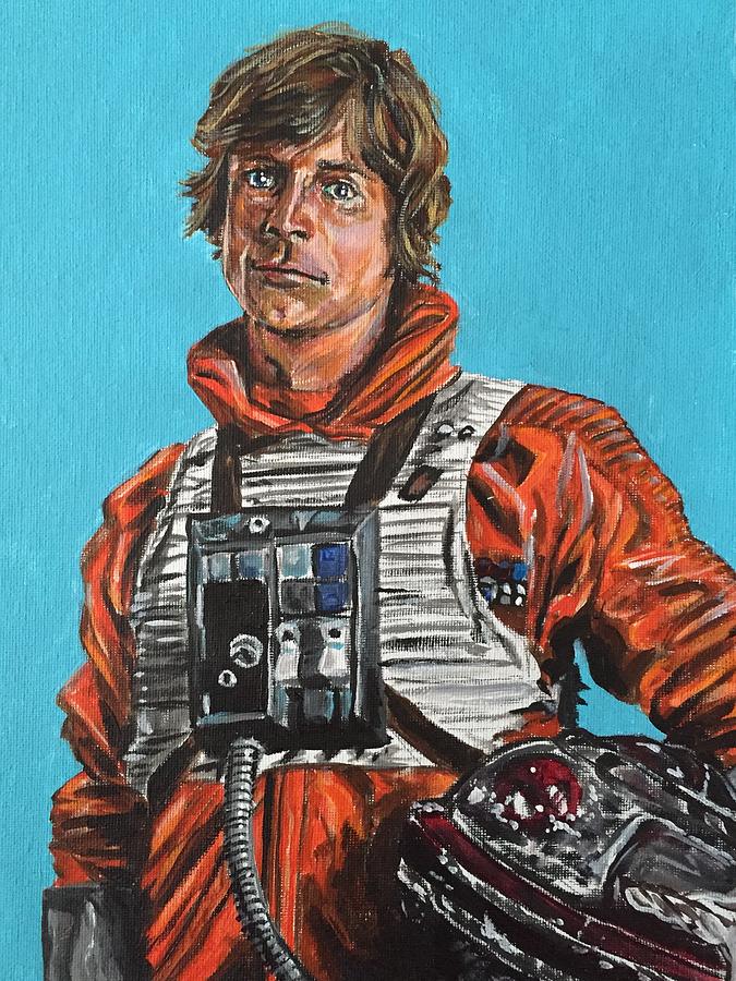 Red 5 Standing By Painting by Joel Tesch