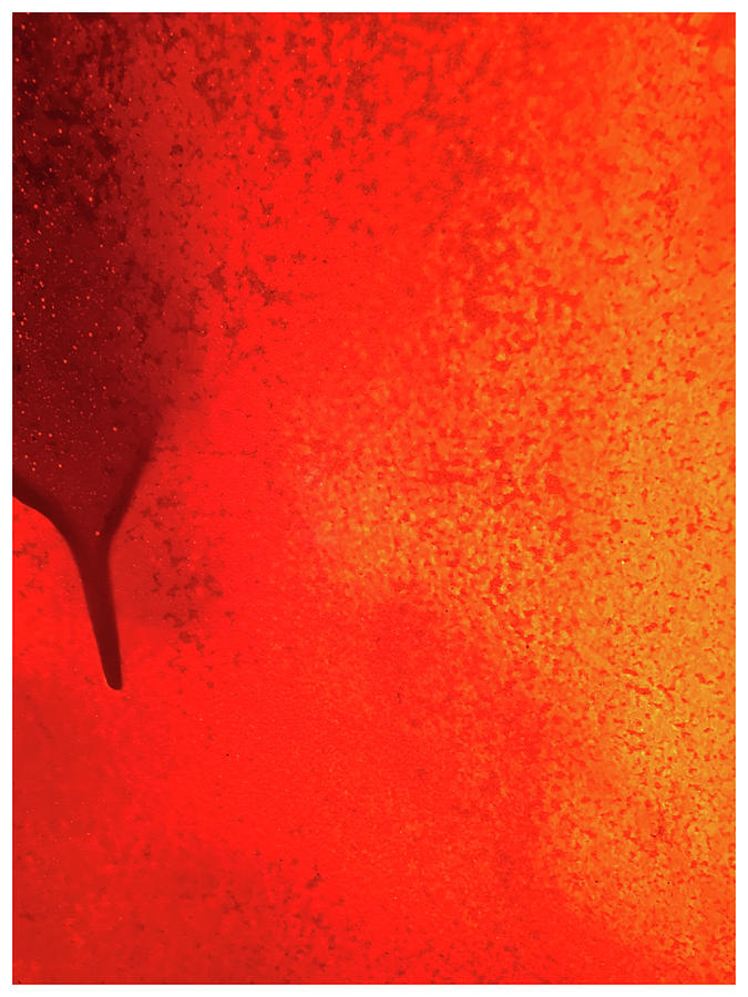 Red Abstract Paint Drip Photograph by Tony Grider