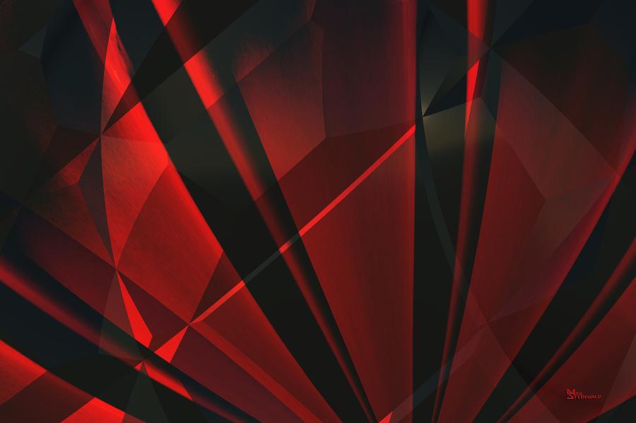 Abstract Digital Art - Red Abstractum by Max Steinwald
