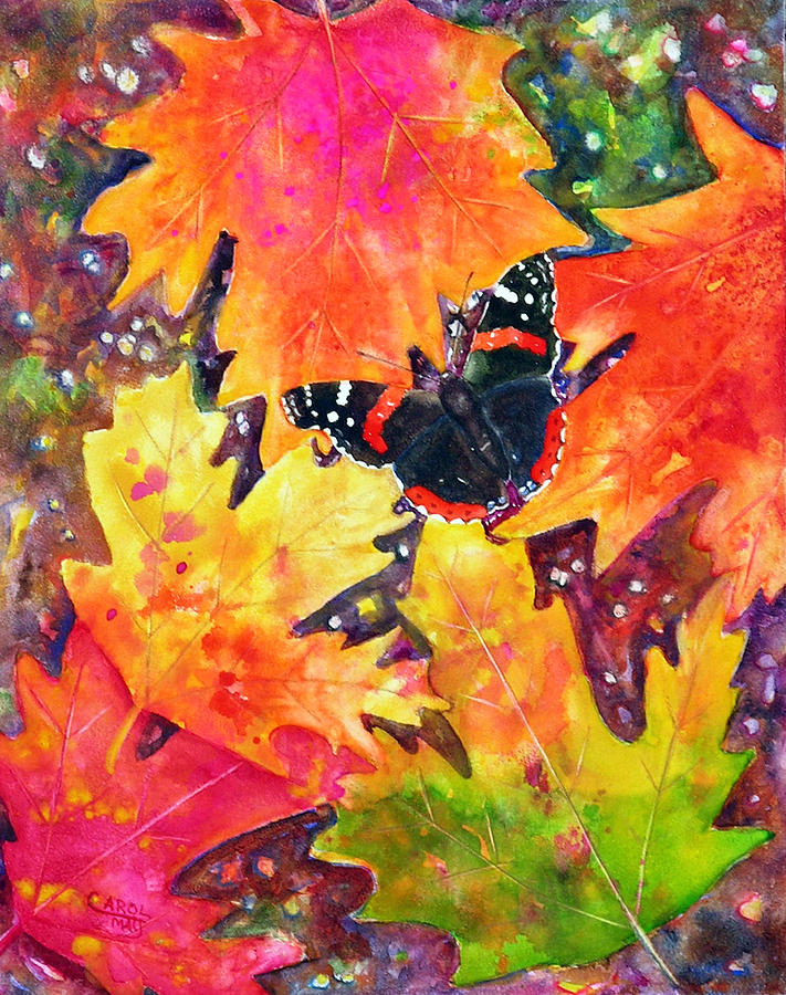 Red Admiral Butterfly Painting by Art by Carol May