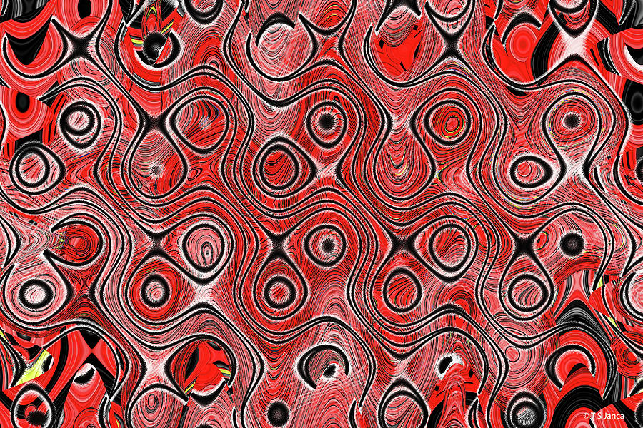 Red Agate Abstract Digital Art by Tom Janca