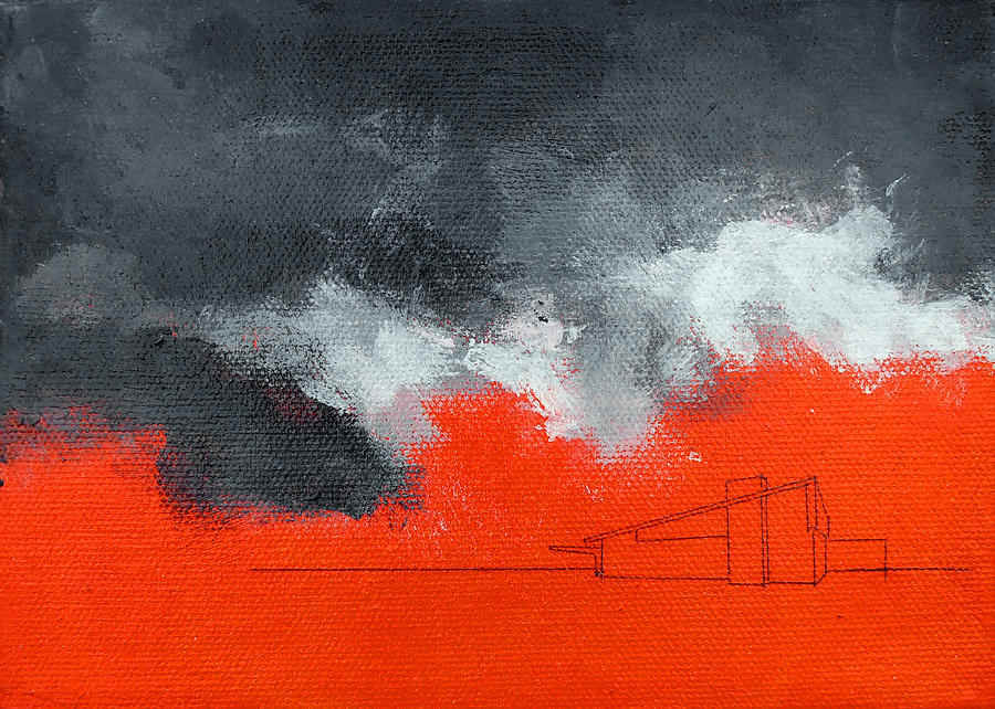 Palm Springs Painting - Red Alexander Black Sky by Stan  Magnan