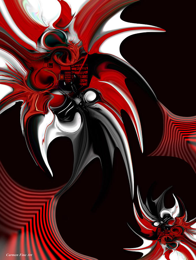 Red and Black Formation Digital Art by Carmen Fine Art - Fine Art America