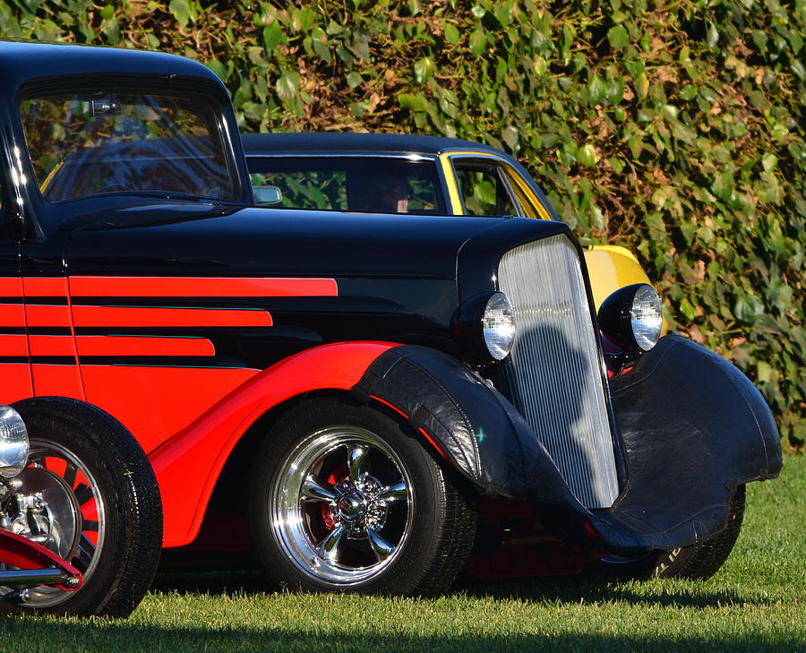 Red and Black Hotrod Photograph by Dean Ferreira
