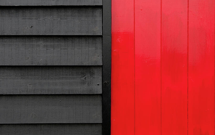 Red and black simple wooden surface Photograph by Michalakis Ppalis