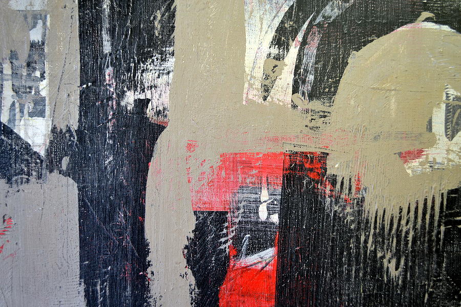 Abstract Painting - Red and Black Study 3.0 by Michelle Calkins