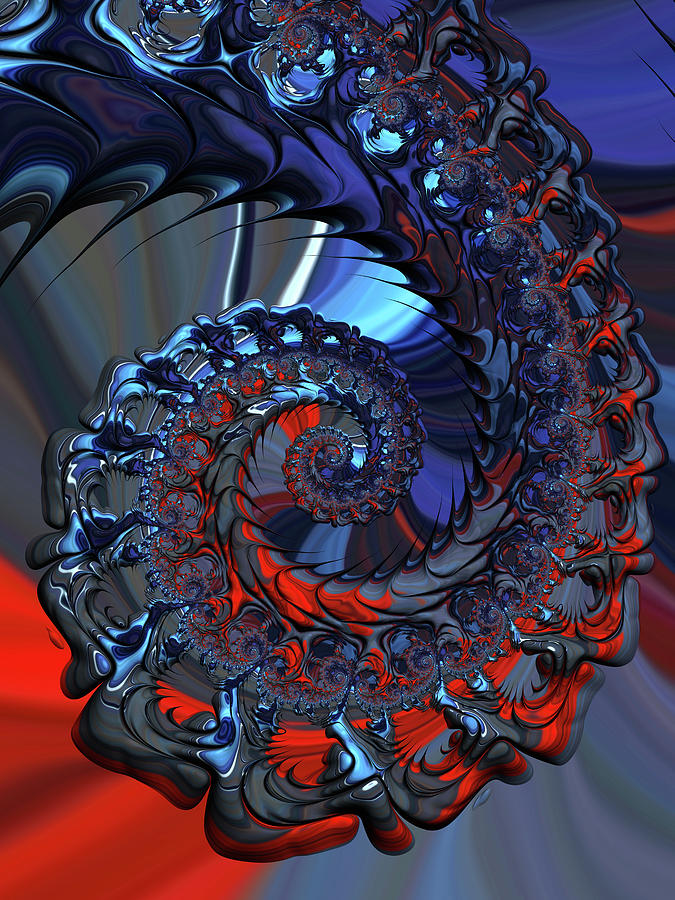 Red and Blue Digital Art by Amanda Moore