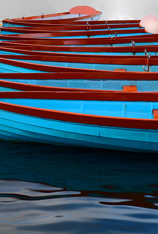 Paddleboats Photograph - Red and Blue Paddle Boats by Caroline Reyes-Loughrey Paddleboats Photograph - Red and Blue Paddle Boats by Caroline Reyes-Loughrey