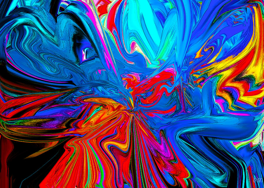 Red and Blue Digital Art by Phillip Mossbarger