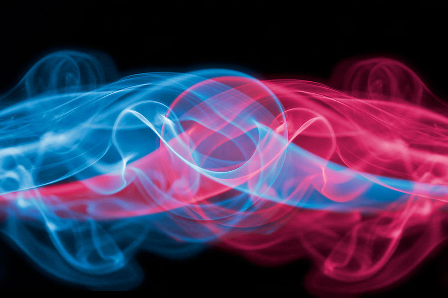 Red and Blue Smoke Photograph by Levin Rodriguez