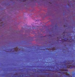 Abstract Landscape Painting - Red And Blue Violet by Billie J Sullivan Abstract Landscape Painting - Red And Blue Violet by Billie J Sullivan