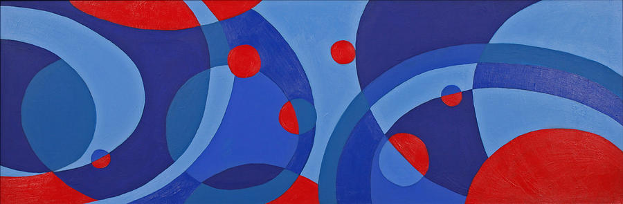 Red and Blue Worlds Painting by Susan Rinehart