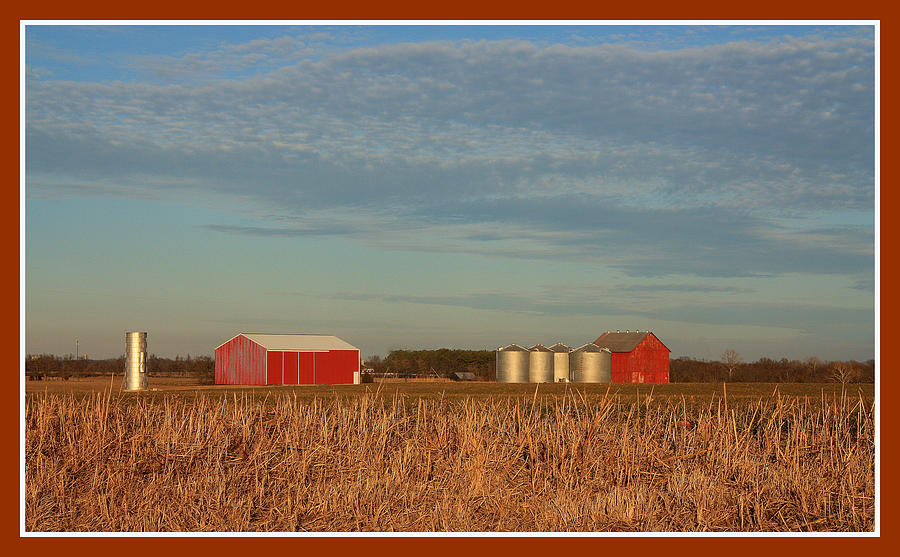 176 - Red and Brown Barn Landscape Photograph by Angela Comperry