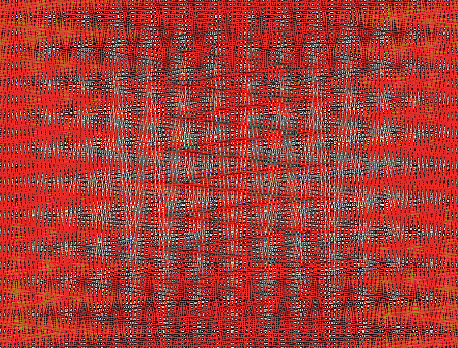 Red And Color Spots Abstract Digital Art by Tom Janca