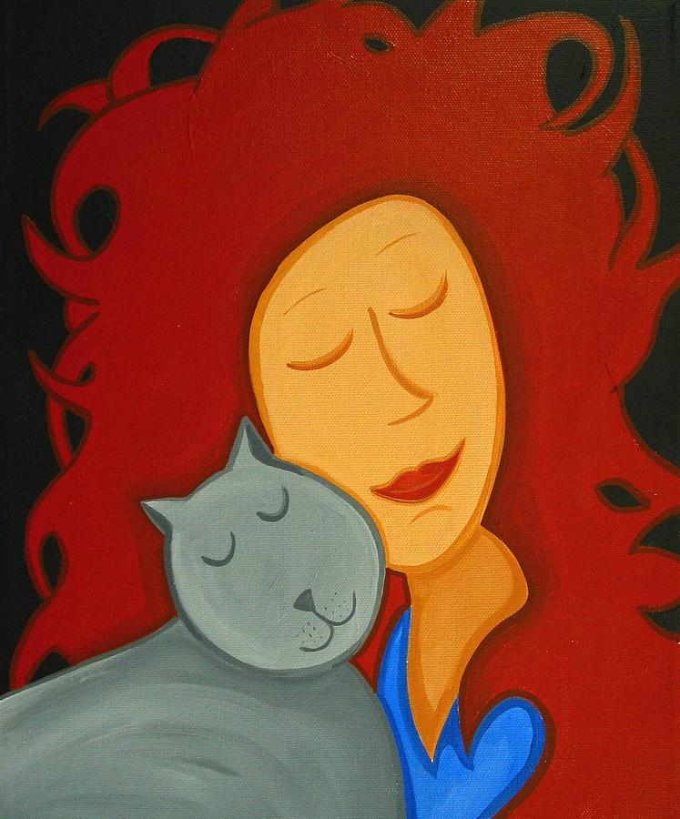 Red And Gray Painting by Debbie Criswell
