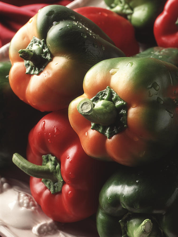 Red And Green Pepper Photograph
