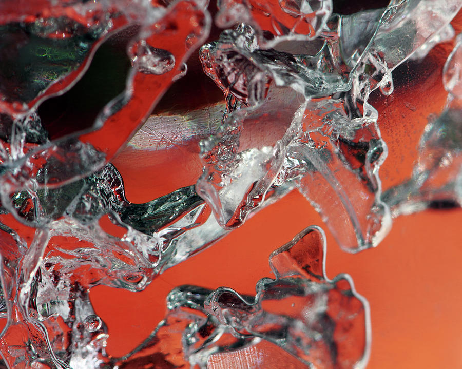 Red and Orange Gel Abstract Photograph by Angela Murdock