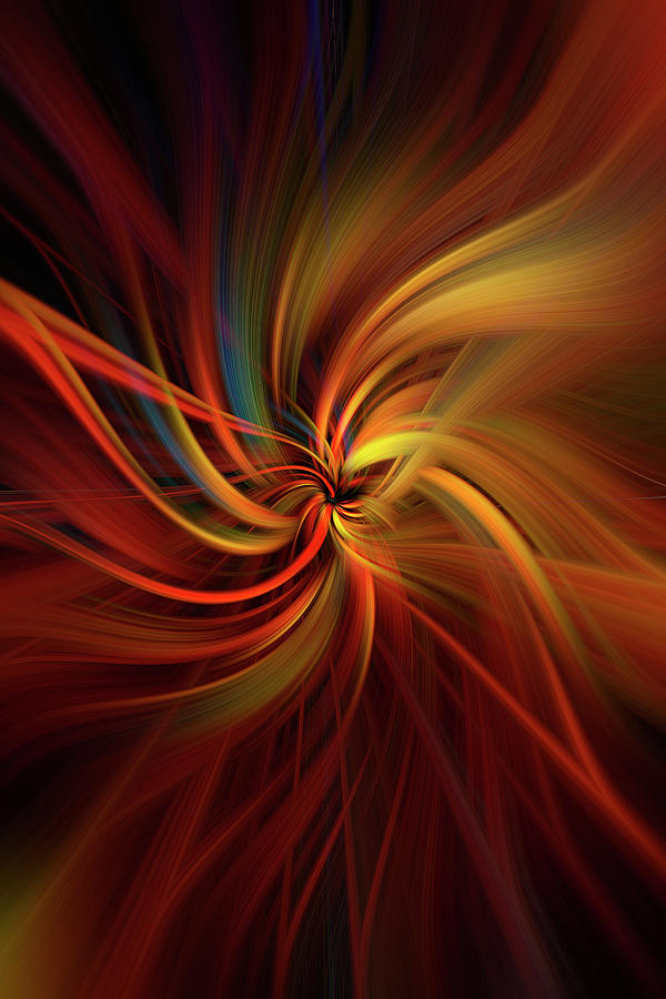 Red and Orange Swirl Photograph by Maria Coulson