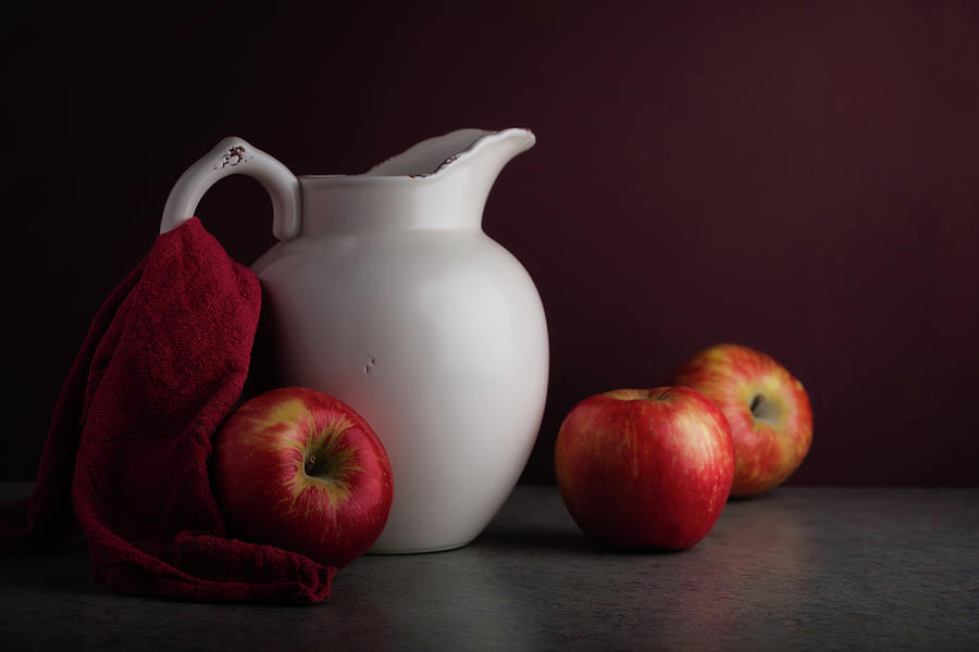 Red and White Apple Still Life Photograph by Tom Mc Nemar