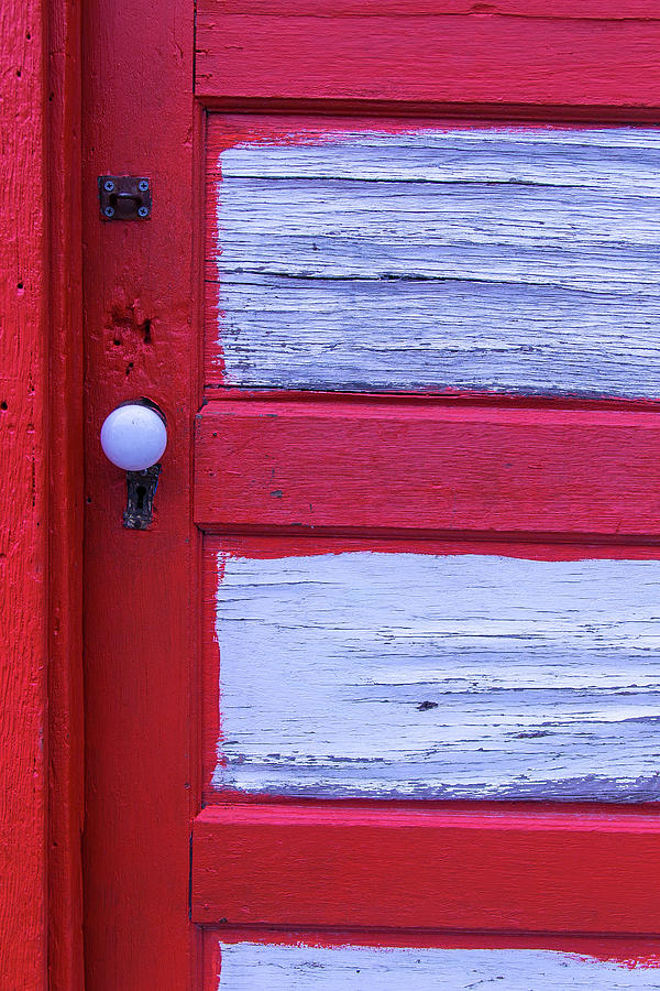 Red And White Door Photograph by Garry Gay