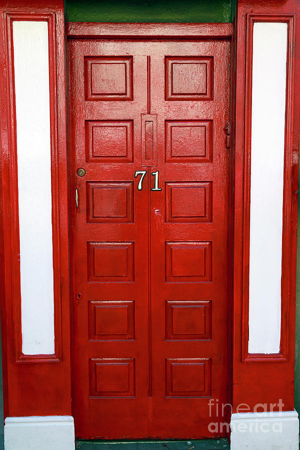 Red and White Irish Door Photograph by John Rizzuto