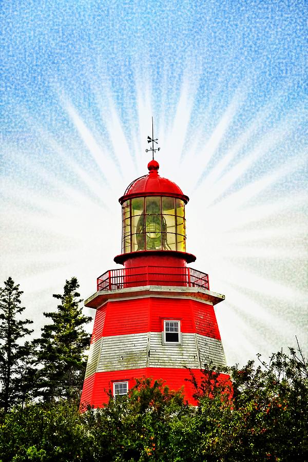 Red and White Lighthouse Pubnico Photograph by Tatiana Travelways