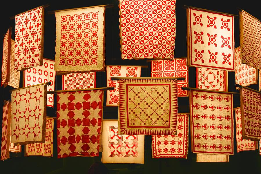 Red and White Quilt Show Photograph by Polly Castor