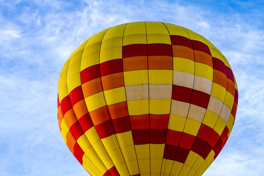 Red and Yellow Hot Air Balloon Photograph by Teri Virbickis