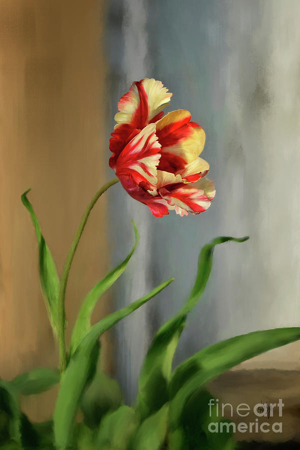 Red And Yellow Parrot Tulip Digital Art by Lois Bryan