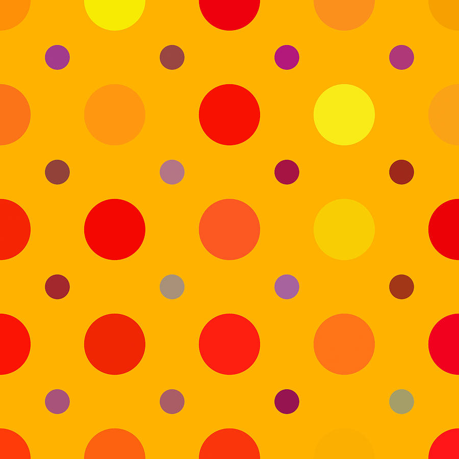 Pattern Digital Art - Red and Yellow by Susan  Epps Oliver