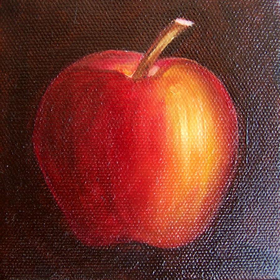 Red Apple 9 Painting by Susan Dehlinger
