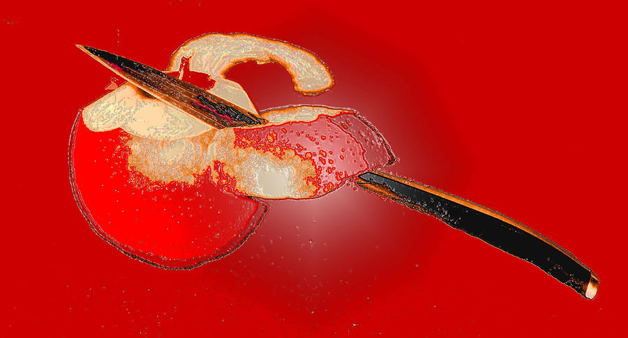 Red Apple Digital Art by Ian  MacDonald
