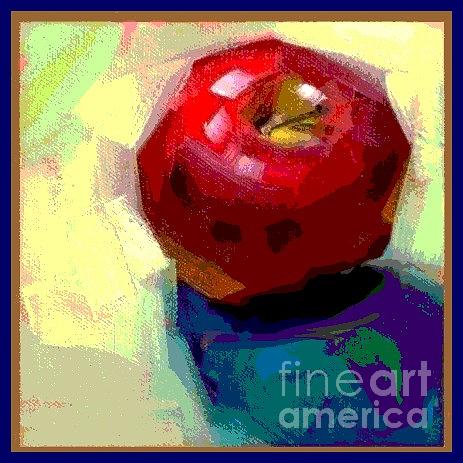 Apple Painting - Red Apple by Kneki Krtukaj
