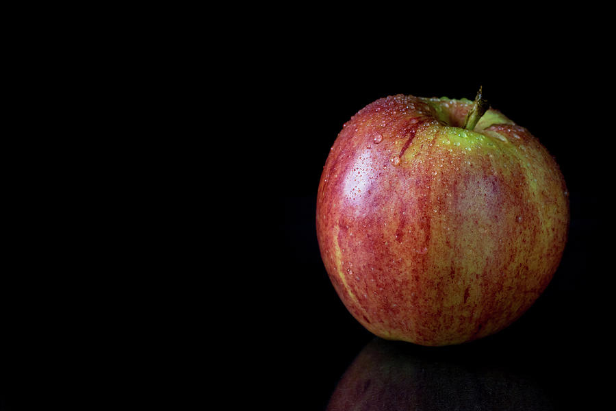 Red Apple With Water Drops Photograph