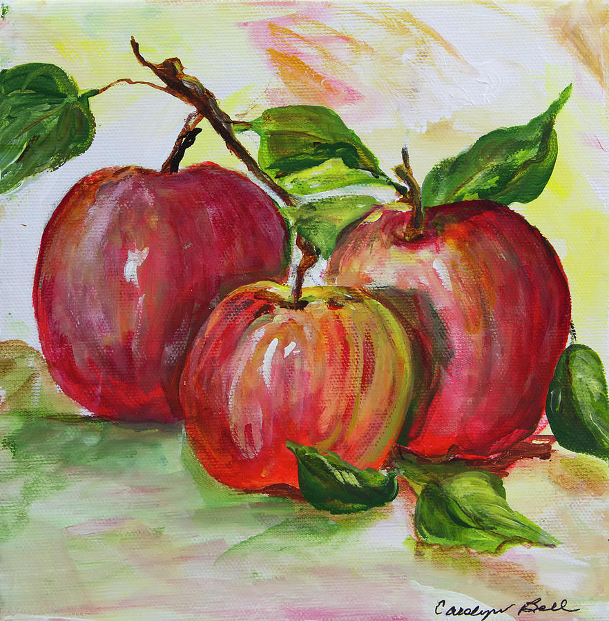 Still Life Painting - Red Apples by Carolyn Bell