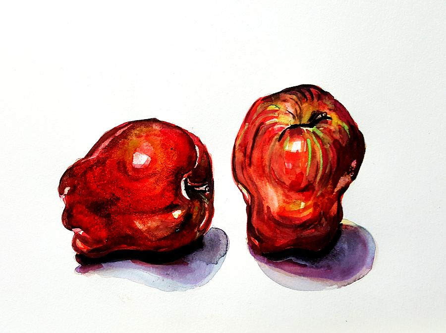 Red apples  Drawing by Hae Kim