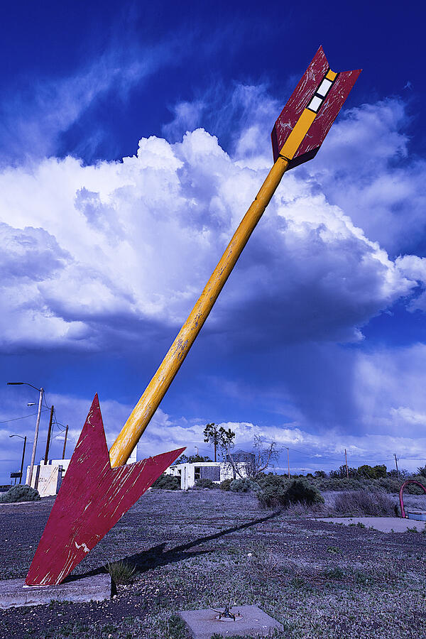 Red Arrow With Clouds Photograph by Garry Gay