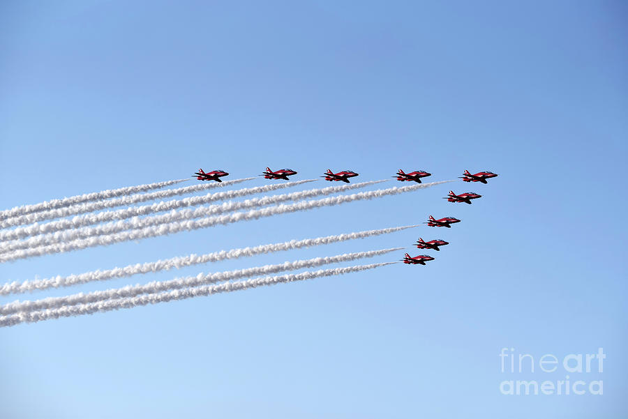 Red Arrows aerobatic team  Photograph by George Atsametakis