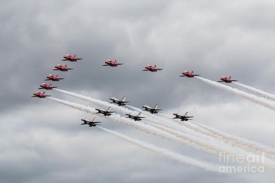 Red Arrows and Thunderbirds Digital Art by Airpower Art