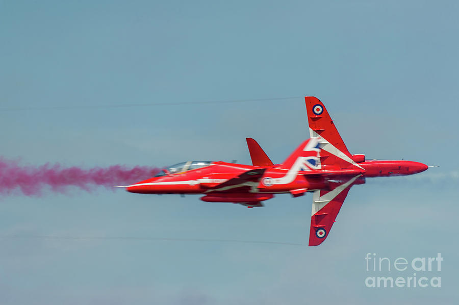 Red Arrows crossover Photograph by Gary Eason
