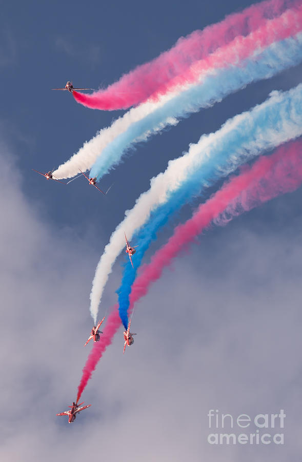 Red Arrows display Photograph by Colin Rayner