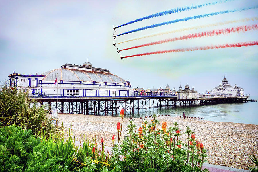 Red Arrows Eastbourne Pier Digital Art by Airpower Art