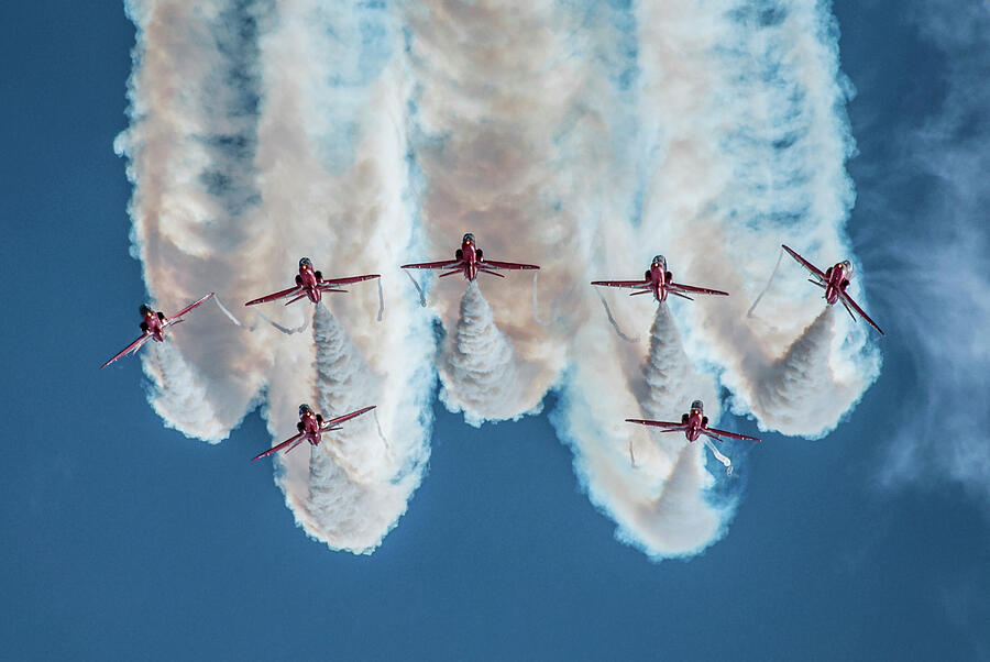 Royal Air Force Red Arrows Photograph by Erik Simonsen