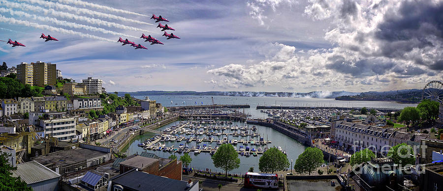 Red Arrows over Torbay Photograph by Edmund Nagele FRPS