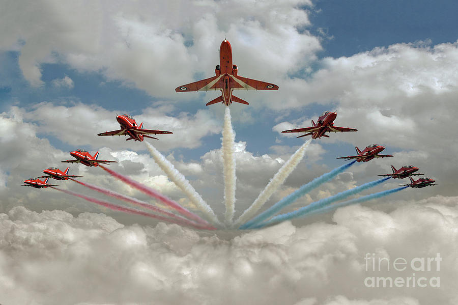 Red Arrows smoke on  Photograph by Gary Eason