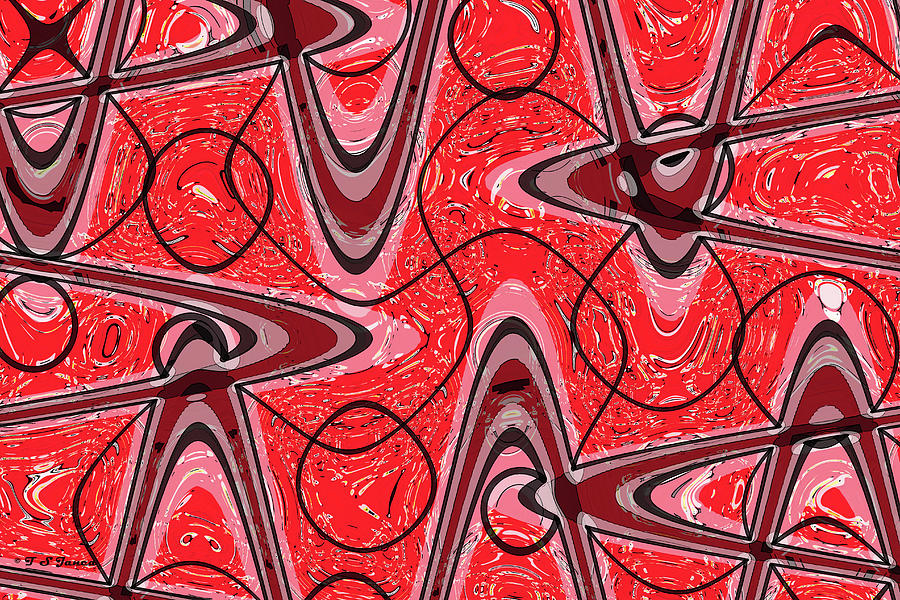 Red Art Photo Abstract Digital Art by Tom Janca